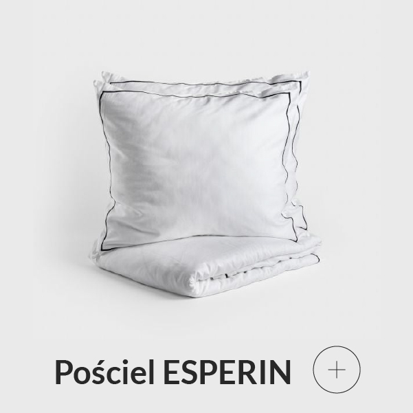 Pościel biała z czarną lamówką
