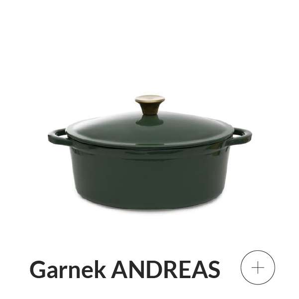 Garnek żeliwny zielony
