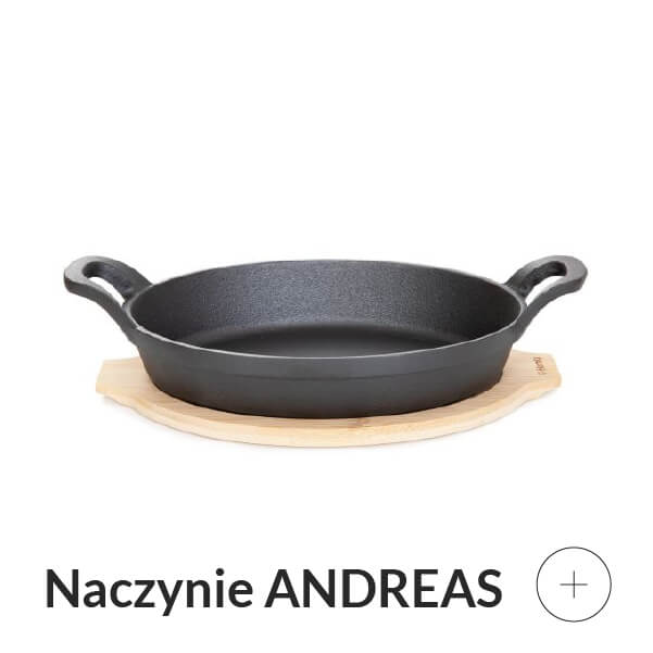 Naczynie żeliwne z podstawką