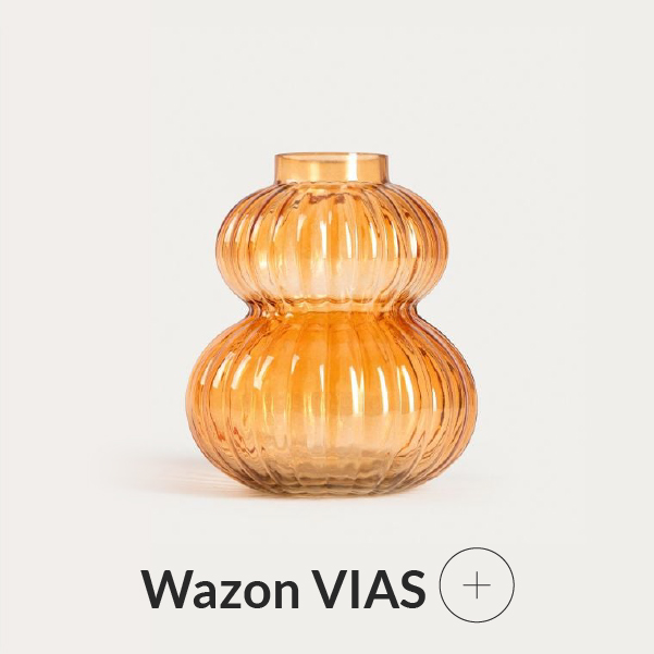 Wazon ryflowany miodowy