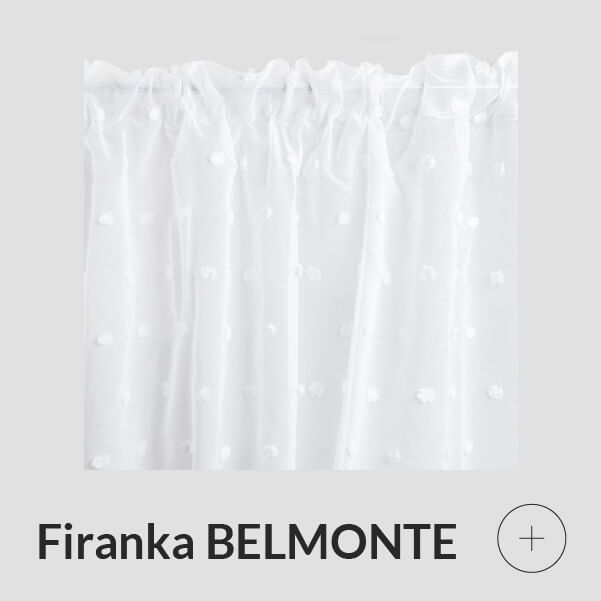 Firanka z pomponami biała