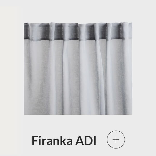 Firanka z pomponikami na dole szara