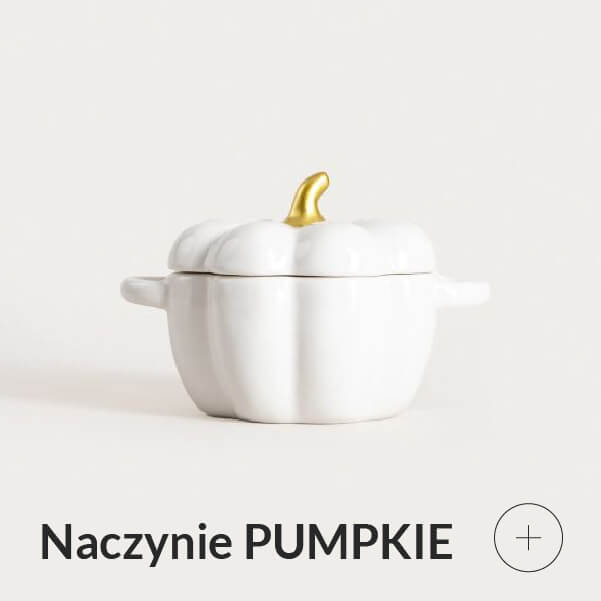 Naczynie w ksztacie dyni kremowe