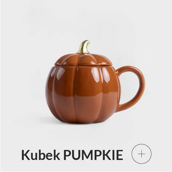 Kubek jesienny w kształcie dyni pomarańczowy