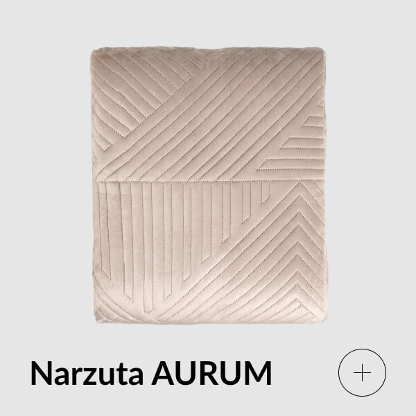 Narzuta złota welwetowa pikowana