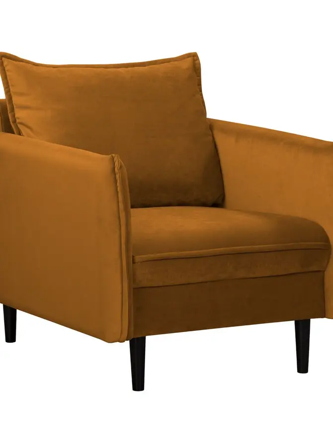 Fotel RUGG Fotel musztardowy 99x86x91 cm