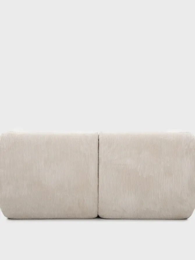 Sofa modułowa SVELA 2-osobowa beżowa piankowa sztruksowa 161x80x60,5 cm