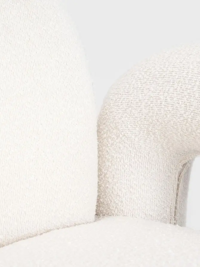 Fotel SEDIA w tkaninie TEDDY BOUCLÉ 95x88x70 cm