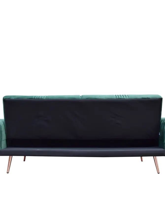 Sofa SAMTIGE 3-osobowa, z funkcją spania, welurowa zielona 212x84x86.5 cm