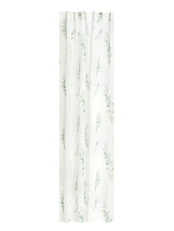 Firanka EUCALIPTO w zielone liście 140x250 cm