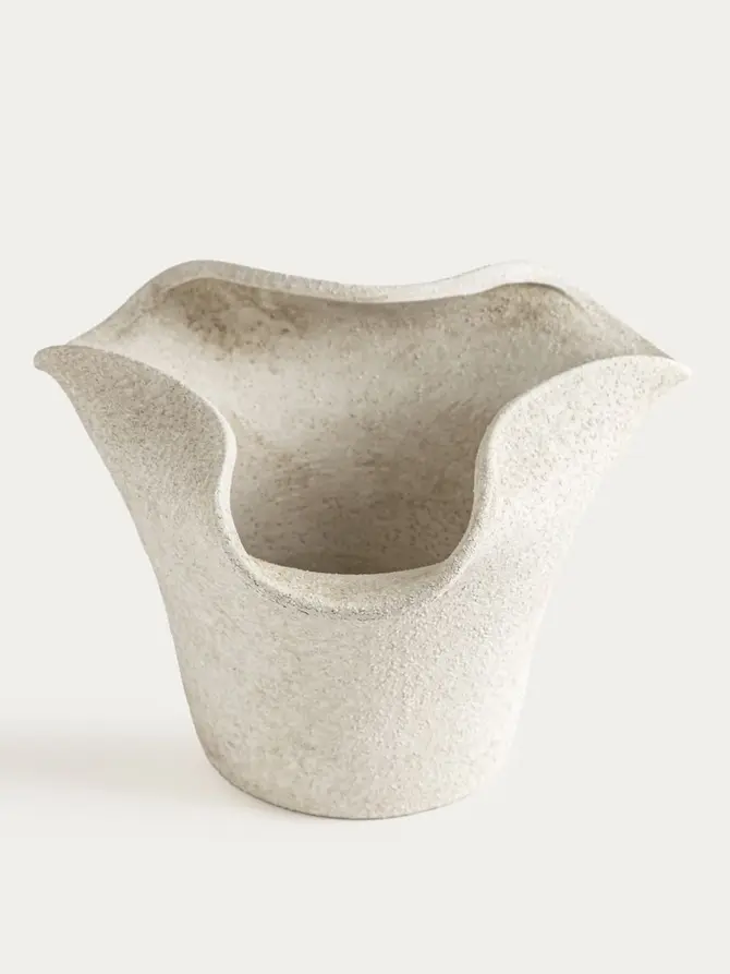 Wazon TAVERO szeroki cementowy 25x22x16 cm