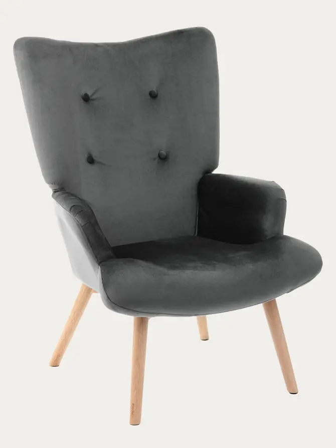 Fotel MOSS szary 70x55x95 cm