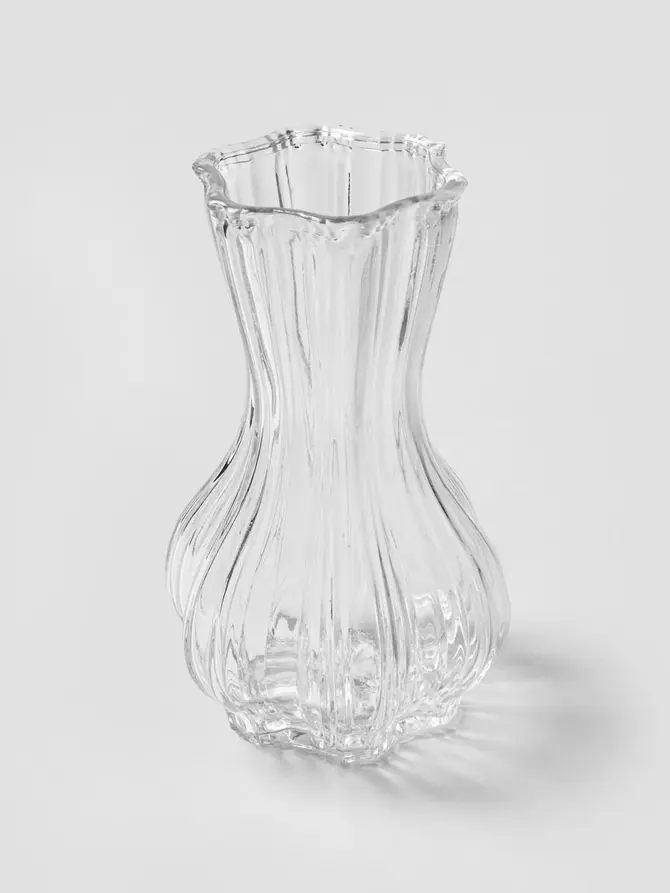 Wazon JUNNE szklany transparentny 12x20,3 cm