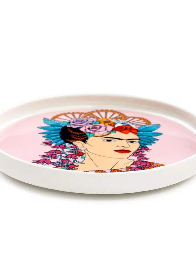 Filiżanka ze spodkiem FRIDA KAHLO fioletowa 0,2 l