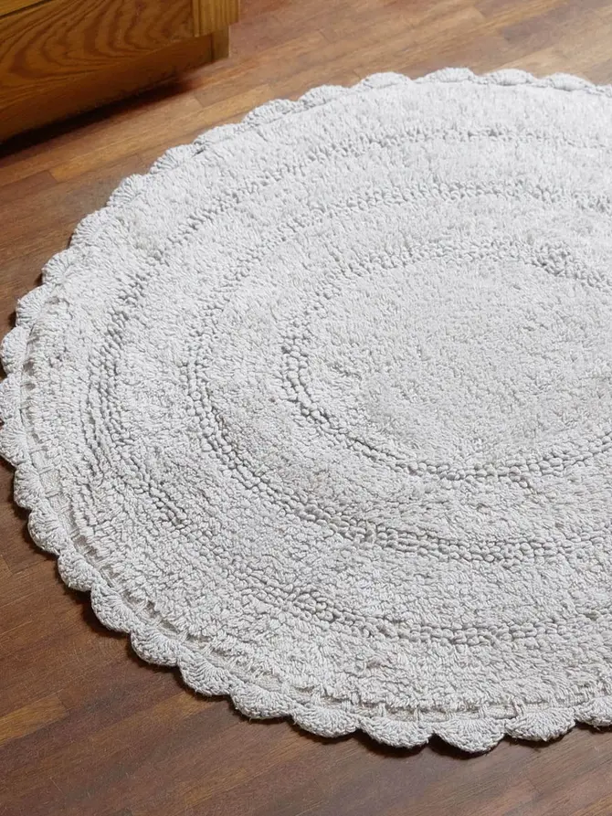 Dywanik łazienkowy KARMI Okrągły szary 60 cm