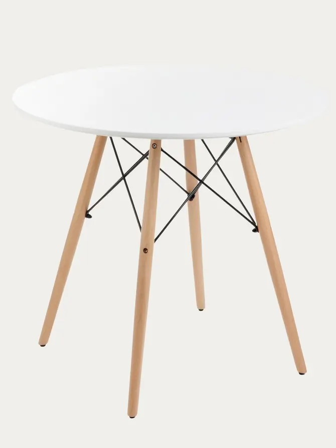 Stół TAVOLO naturalny z białym blatem 60×48cm