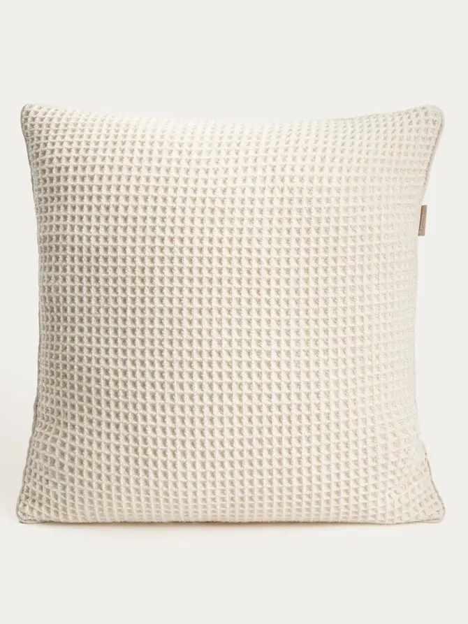 Poszewka ARVEA ecru o waflowej fakturze 45x45 cm