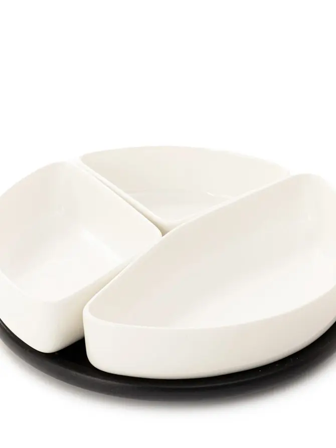 Półmisek FELKO z białymi miseczkami 24 cm