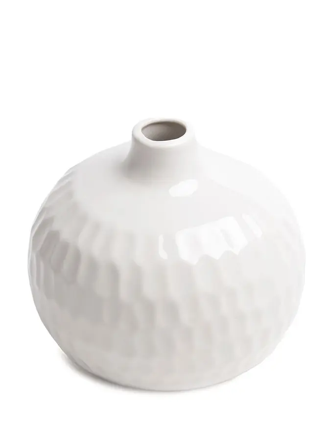 Wazon UMO okrągły biały x16,5x15,5 cm