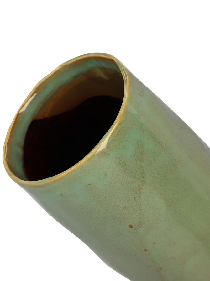 Wazon RONA ceramiczny zielony 10x10x24 cm