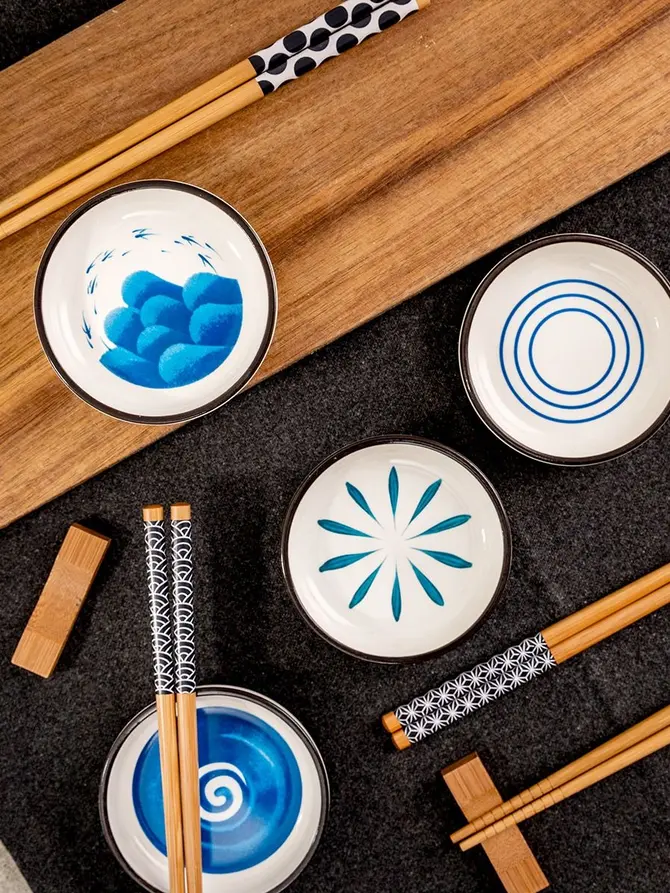 Zestaw KIOTO ozdobny do serwowania sushi 12 el