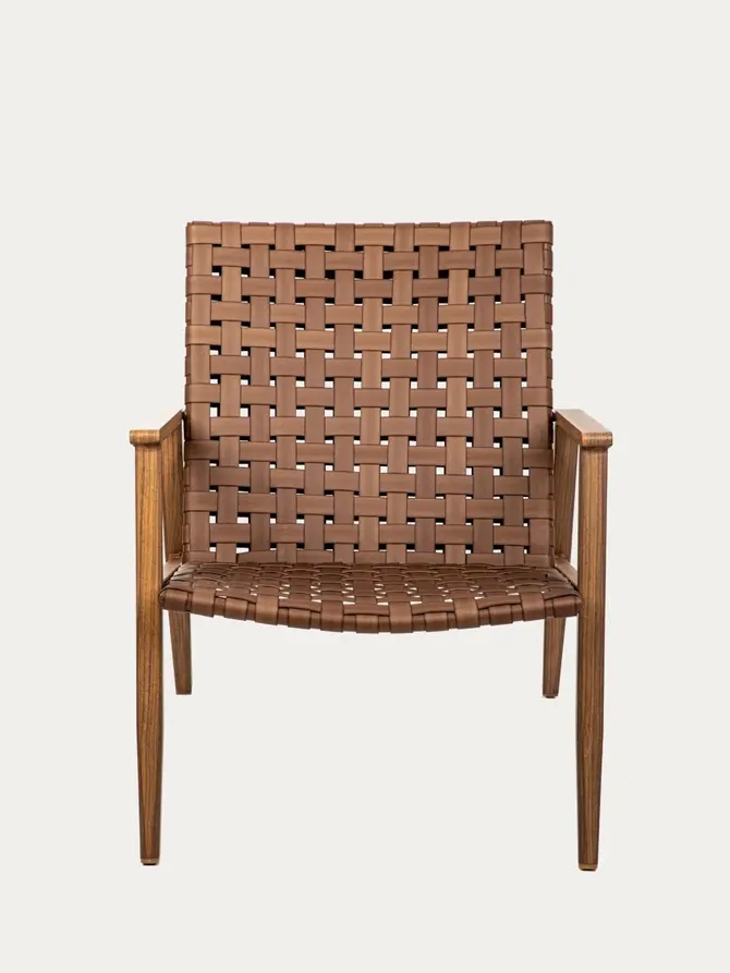 Fotel TRAD brązowy pleciony 62x73x75 cm