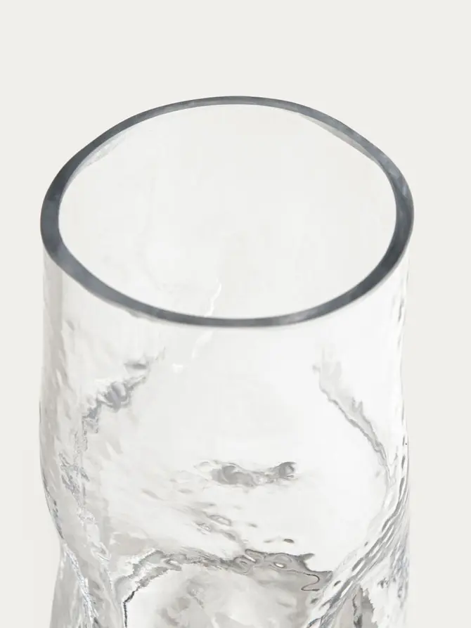 Wazon SOOFTE gnieciony transparentny szklany 11x18,8 cm