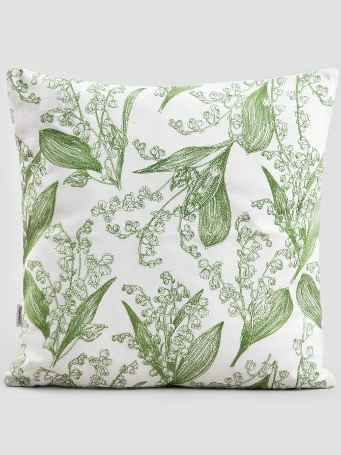 Poszewka LILY OF THE VALLEY z haftowanymi konwaliami 45x45 cm