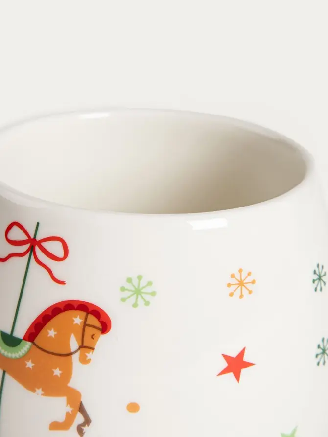 Kubek MURTI porcelanowy z konikami 0,3 l