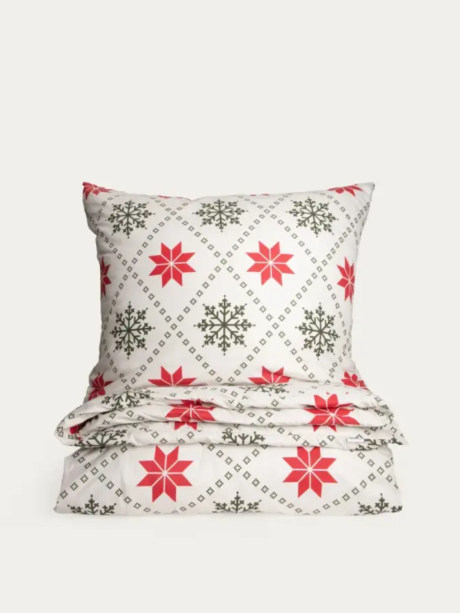 Pościel MILA z mikrofibry w świąteczny wzór 160x200 + 2*70x80 cm