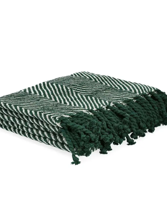 Pled SPARRE zygzak zielony 130x170 cm
