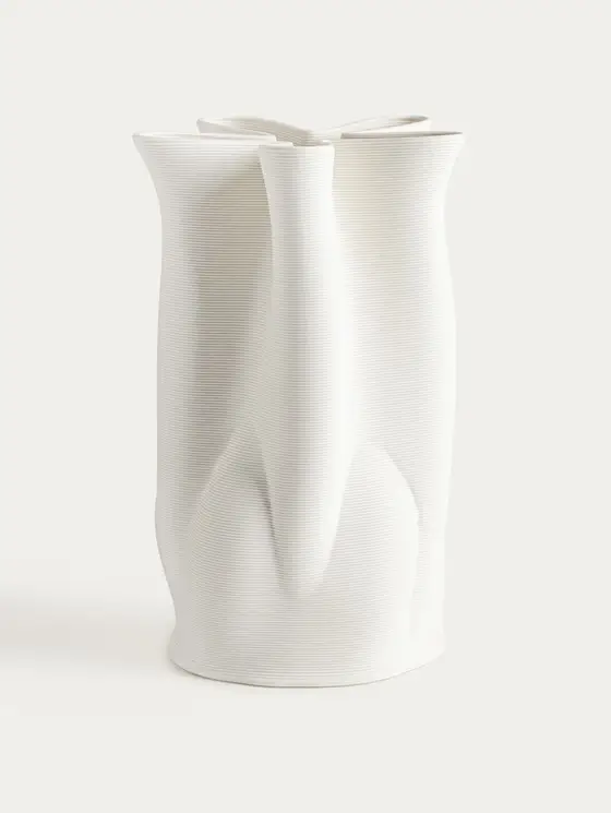 Wazon LIGNE ceramiczny wykonany w technologii druku 3D 18,4x24,5 cm