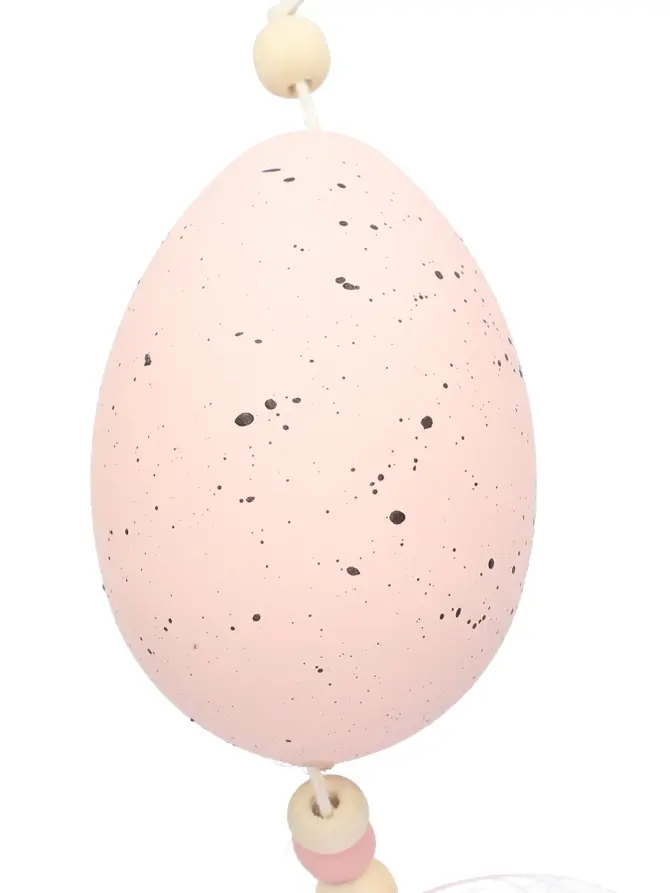 Zawieszka wielkanocna FAER różowe jajko 8 cm