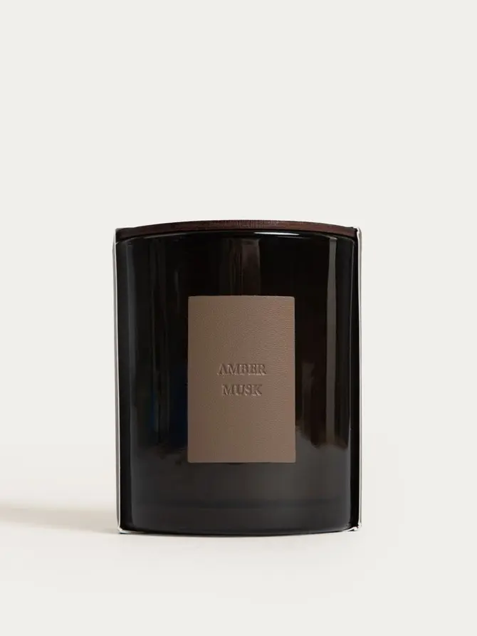 Świeca sojowa URBAN LEATHER Amber Musk 380 g