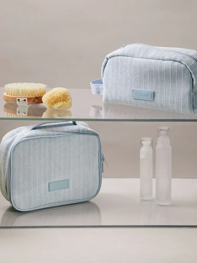 Kosmetyczka ZAFIRA błękitna 24x10x12,5 cm