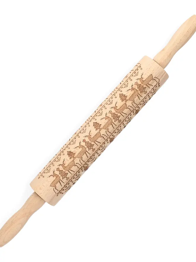 Wałek DALIA do ciasta w renifery 39 cm
