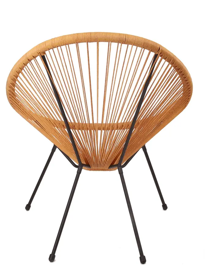 Fotel ACAPULCO z okrągłej linki technorattan naturalny 72x79x85 cm