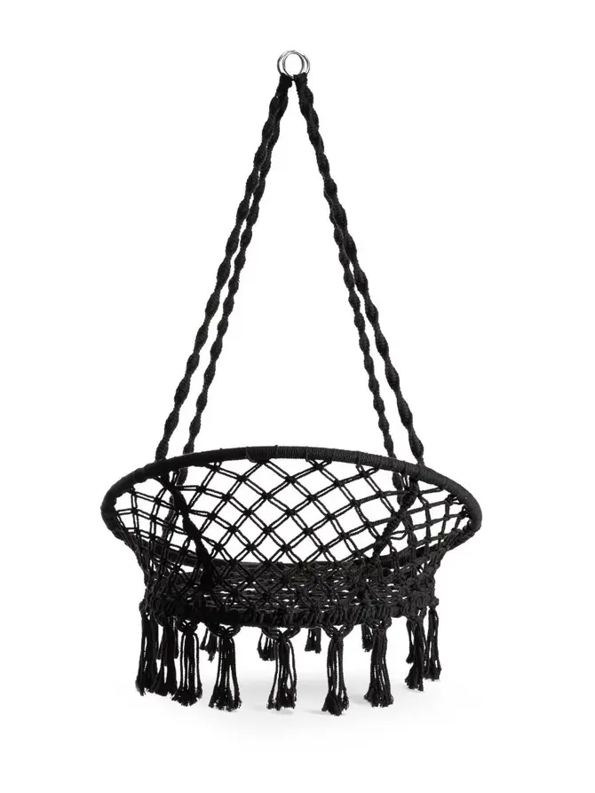 Huśtawka CIRCLE czarna 82x60x115-138 cm