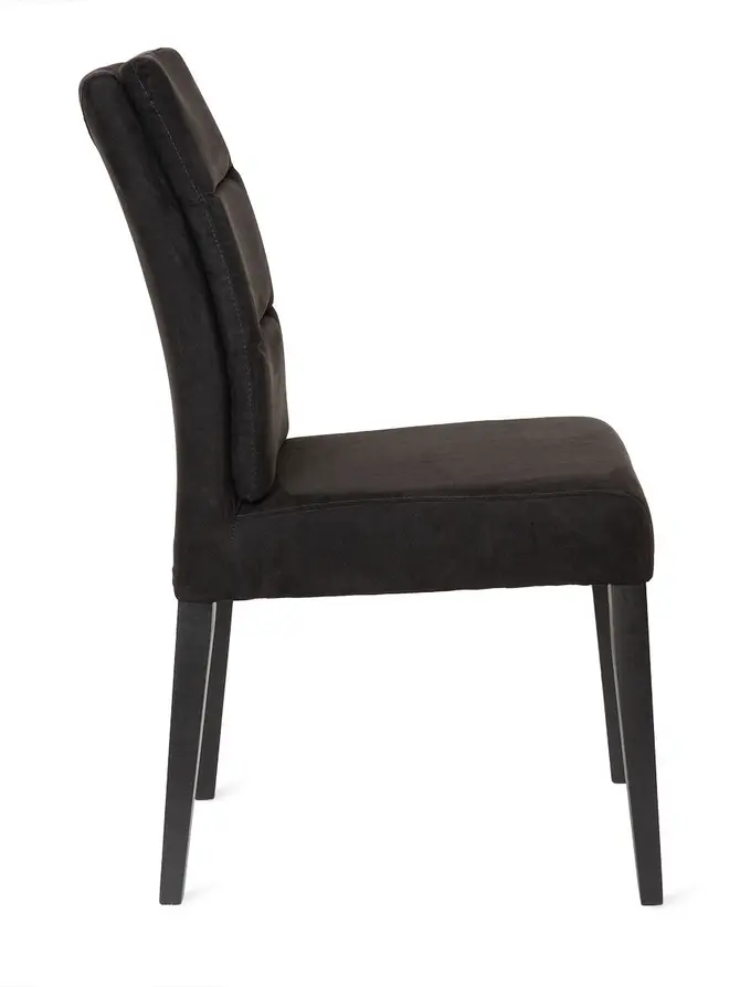 Krzesło ARVIKA czarny welur- czarna noga - lite drewno 96x48x65 cm