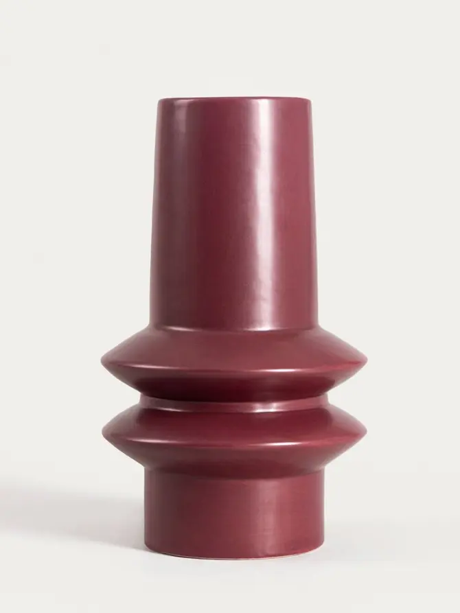 Wazon SONLUNE ceramiczny bordowy 22x12,7 cm