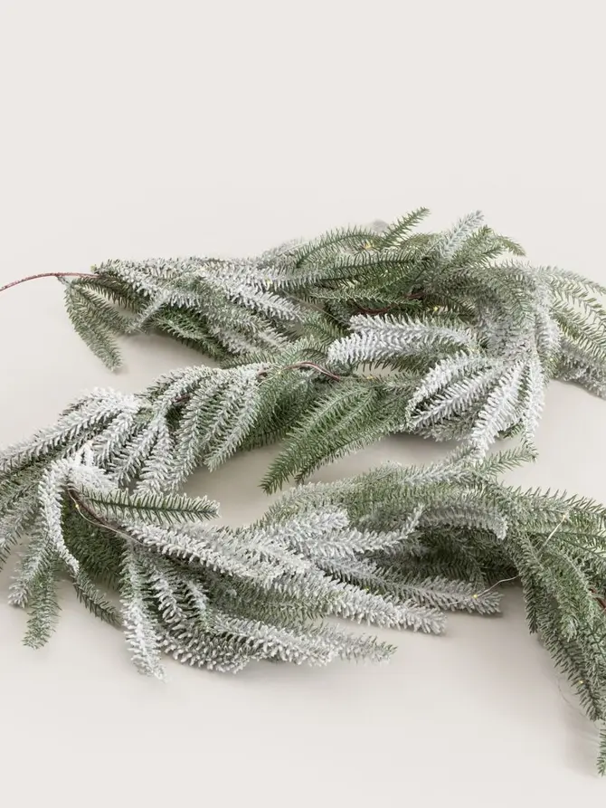 Girlanda z łańcuchem LED DULA ośnieżona zielona 180 cm