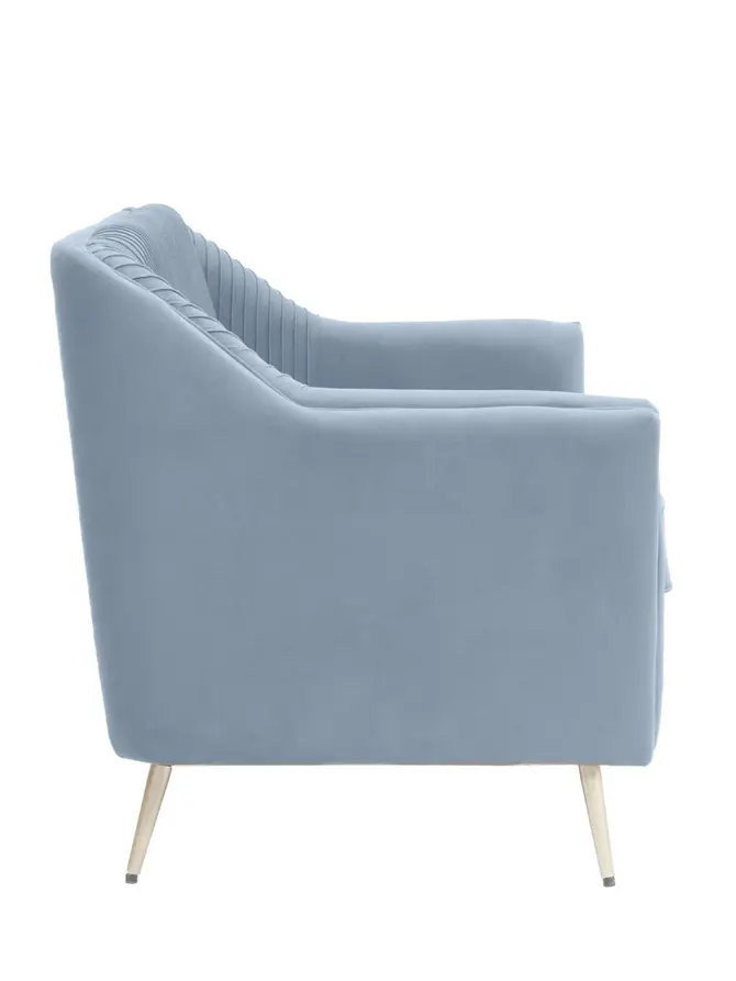 Sofa AVANT sofa 2-osobowa, welurowa szara 127x82x81.5 cm