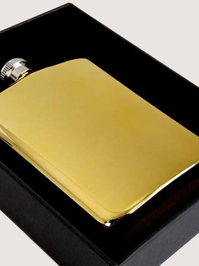 Piersiówka ALCOLE FLASK złota 0,2