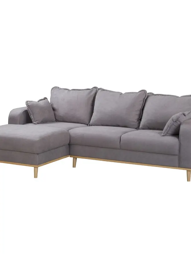 Sofa ILLA Narożnik szary 230x154x84 cm
