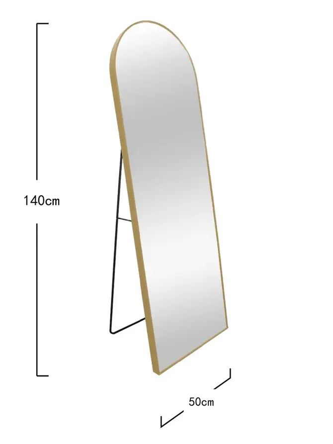 Lustro ELORA stojące złote 140x50 cm