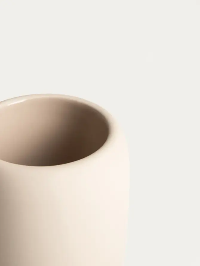 Szczotka do WC ALMERI ceramiczna beżowa 11,2x39 cm