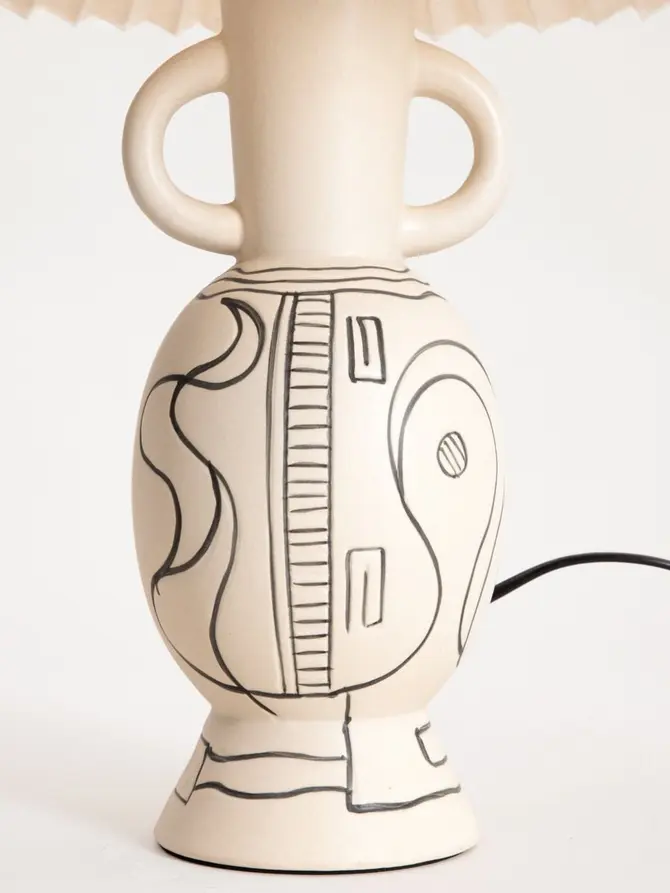 Lampa stołowa TETA ceramiczna 35,5x35,5x44 cm