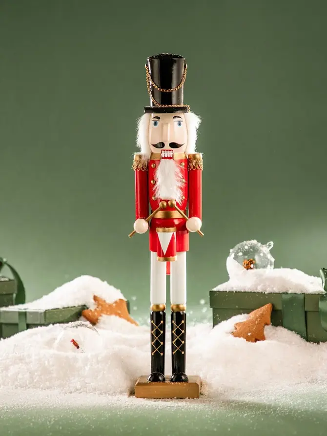 Figurka NUTCRACKER dziadek do orzechów z bębenkiem 50 cm