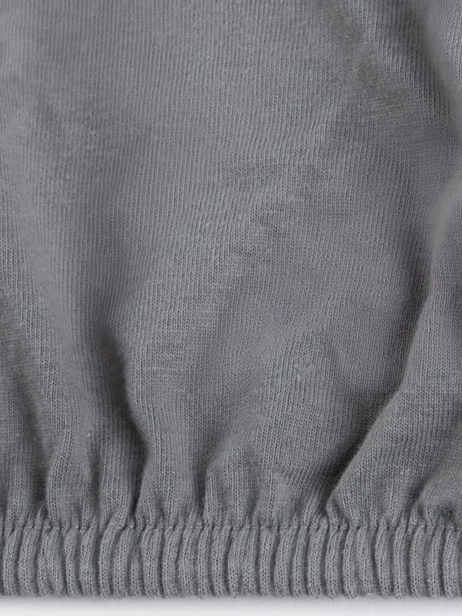 Prześcieradło PELLY jersey szare PREMIUM 140x200 cm