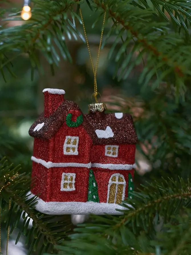 Zawieszka EVI RED domek czerwony 8 cm